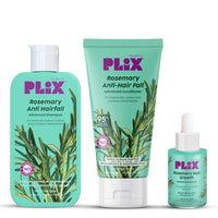 Plix Rosemary Anti Hairfall Regime 3% Redensyl Serum, Shampoo & Conditioner (405ml)