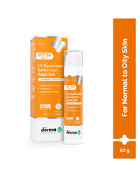 The Derma Co 1% Hyaluronic Sunscreen Spf 50 Pa+++ Aqua Gel For Normal To Oily ... - In-Vivo tested | 50g