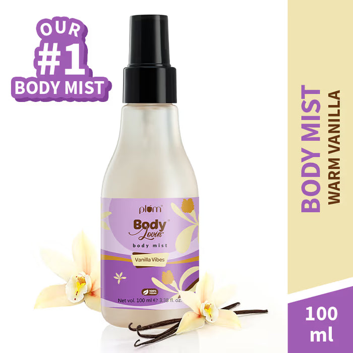 Plum Body Lovin Vanilla Vibes Body Mist For A Long Lasting Vanilla Fragrance
