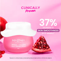 Dot & Key Retinol + Ceramide Night Repair Cream, Smooth, Firm & Youthful Skin, Reduces Fine Lines (25ml)