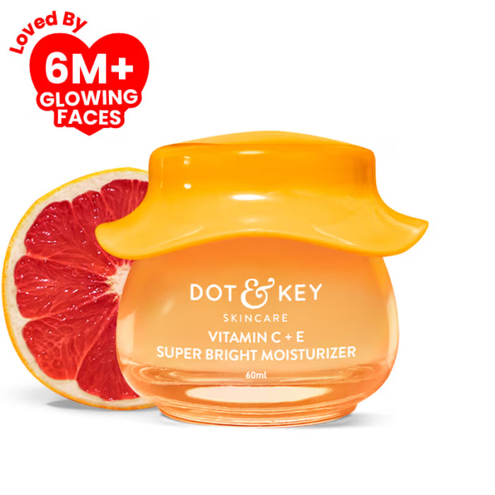 Dot & Key Vitamin C + E Super Bright Moisturizer With Sicilian Blood Orange, Boosts Glow, Light Gel (60 ml)