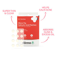 The Derma Co Micro-tip Acne Patches With Salicylic Acid and Hydrocolloid For Clean & Clear Skin - 24 Patches (24 pieces)