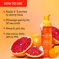 Dot & Key Vitamin C + E Super Bright Foaming Face Wash, Blood Orange & Papaya, Reduces Dullness (80ml)