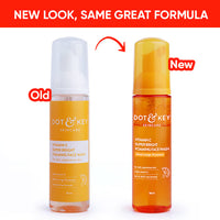 Dot & Key Vitamin C + E Super Bright Foaming Face Wash, Blood Orange & Papaya, Reduces Dullness (80ml)