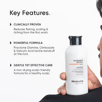 Minimalist Anti-Dandruff Shampoo 3.5% Salicylic Acid For Flaky & Itchy Scalp, Gentle & Sulphate-Free (200ml)