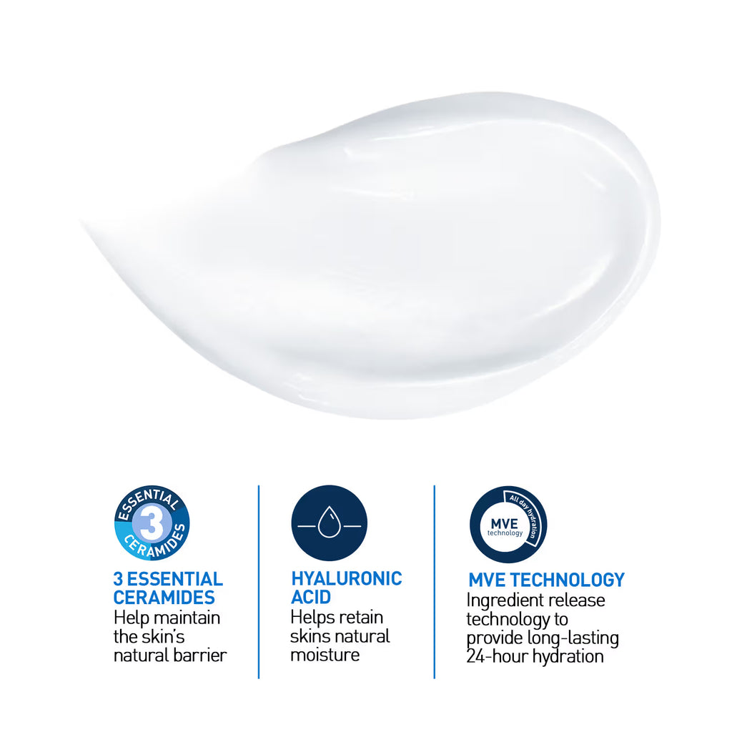 CeraVe Moisturizer For Dry Skin, Barrier Repair Cream with Ceramides, Dermatologist recommended