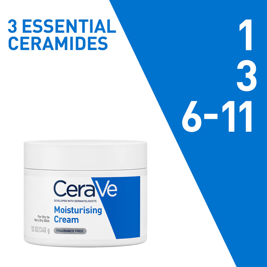 CeraVe Moisturizer For Dry Skin, Barrier Repair Cream with Ceramides, Dermatologist recommended