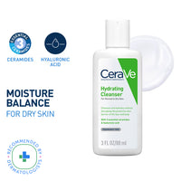 CeraVe Hydrating Cleanser Non-Foaming Face Wash for Dry Skin with Ceramides & Hyaluronic Acid