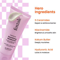 Foxtale Nourishing Ceramide Moisturiser for 100hrs of Hydrated, Glowing Skin (100ml)
