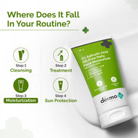 The Derma Co 1% Salicylic Acid Oil-free Moisturizer for Face With Oat Extract For Active Acne (50 g)