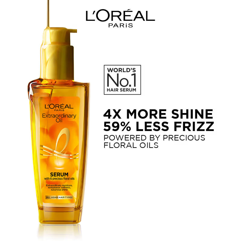 L'Oreal Paris Extraordinary Oil Hair Serum, Anti-Frizz Serum With UV Protection (100ml)