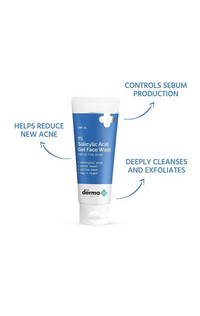 1% Salicylic Acid Face Wash for Active Acne with Salicylic Acid & Witch Hazel | 100ml