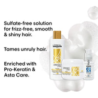 L'Oreal Professionnel Xtenso Care Sulfate Free Shampoo & Masque & Serum Combo For Frizz-Free Hair