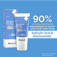 The Derma Co Sali-Cinamide Anti-Acne Face Wash with 2%
Salicylic Acid & 2% Niacinamide | 80ml