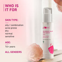 Plum Bulgarian Valley Rose Water Alcohol-Free Spray Toner With Hyaluronic Acid, Hydrates & Refreshes