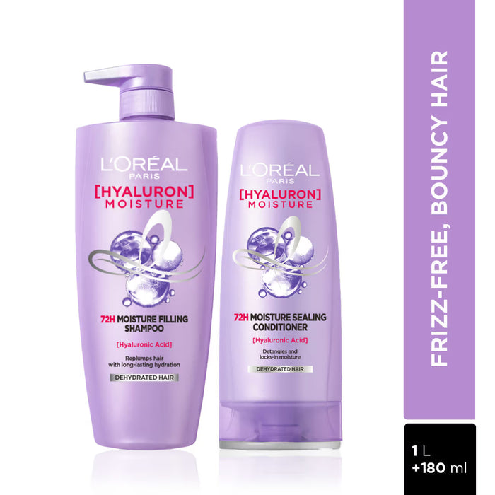 L'Oreal Paris Hyaluron Moisture Combo for 72HR Hydrated Hair Shampoo + Conditioner (2 pcs)