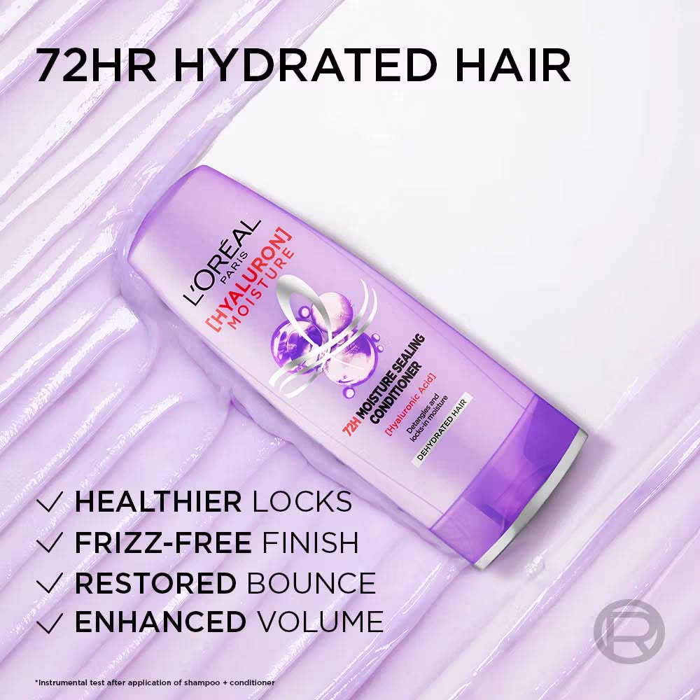 L'Oreal Paris Hyaluron Moisture Combo for 72HR Hydrated Hair Shampoo + Conditioner (2 pcs)