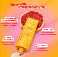 Vitamin C + E Super Bright Sunscreen SPF 50+ PA++++, Water-Light Fluid, Boosts Glow | 50g
