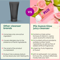 Plix Vitamin C Face Wash Cleanser For Skin Brightening, Pro Vit B5 & Alpha Lipoic Acid For Skin Glow (100ml)