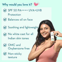 Wish Care Niacinamide Oil Balance Fluid Sunscreen | SPF50 PA++++ (50gm)