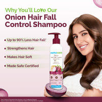 Mamaearth Onion Shampoo for Anti Hair Fall & Hair Growth with Onion Oil & Plant Keratin 250 ml