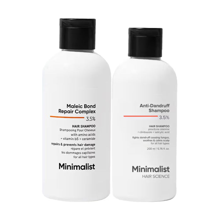 Minimalist Bond Repair & Anti Dandruff Shampoo Combo (2pcs)