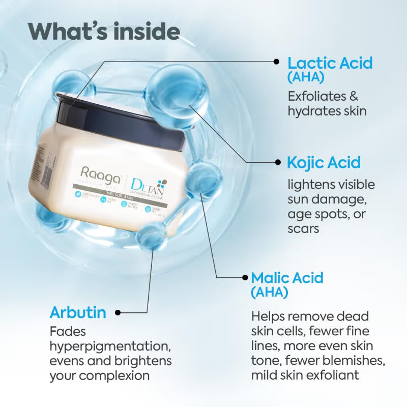 Raaga Professional De Tan Removal Creme With Kojic & Milk(500 gm)