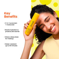 Foxtale Dewy Sunscreen SPF 70 PA++++ With Niacinamide + Provitamin B5 + Vitamin E (50ml)