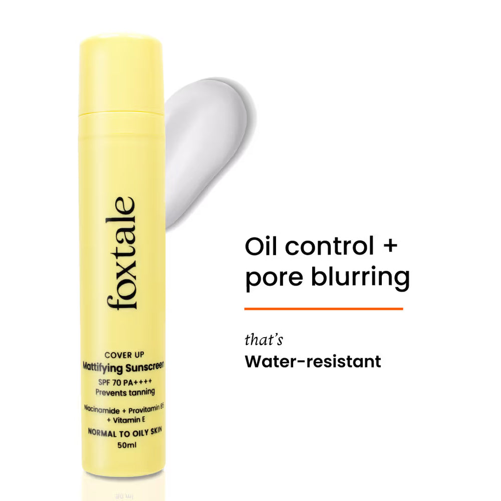 Foxtale SPF 70 Gel-Cream Sunscreen for Oily Skin with PA++++ & Niacinamide (50ml)