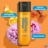 Matrix Mega Smooth Sulfate-free Shampoo, Gentle Cleansing & Bond Repair, Safe for Treated Hair (200ml)