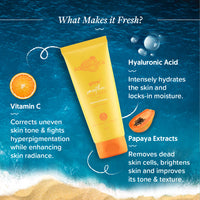 Aqualogica Glow+ Smoothie Face Wash with Papaya & Vitamin C , Hydrates & Gently Cleanses (100ml)