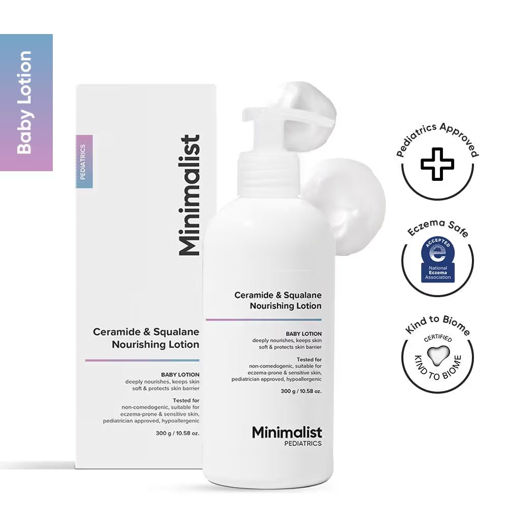 Minimalist Baby Ceramide & Squalane Nourishing Lotion With PH 5.5 - Protects Skin Barrier (300g)