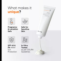 Minimalist SPF 60 PA ++++ Sunscreen - Pregnancy & Lactation Safe For Sensitive Skin (50gm)