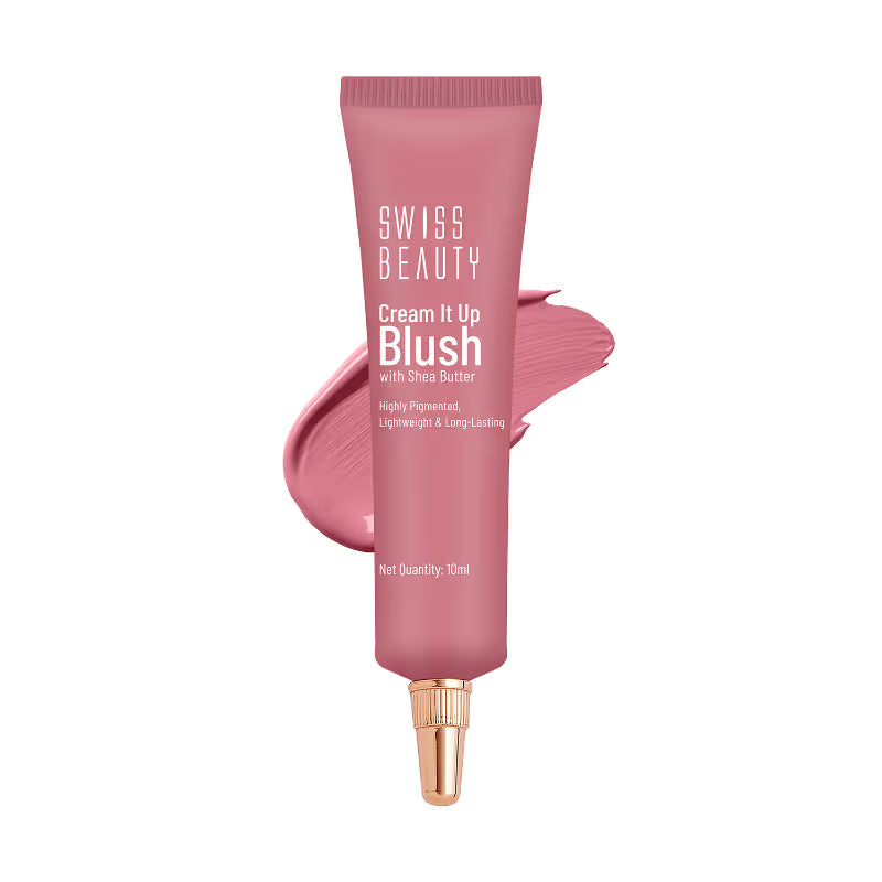 Swiss Beauty Cream It Up Blusher With Shea Butter , Multi-Functional , Matte Finish - 5 Cheek-o-pink (10ml)