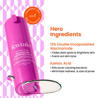 Foxtale 12% Niacinamide Serum with Azelaic Acid for Oil Control & Brightening (30ml)