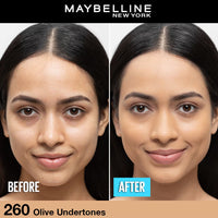 Maybelline New York Fit Me Matte+Poreless 16H Oil Control Foundation with SPF 22 - Shade 260 (30ml)