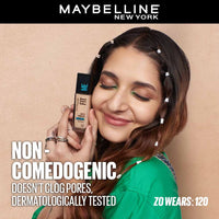 Maybelline New York Fit Me Matte+Poreless 16H Oil Control Foundation with SPF 22 - Shade 329 (30ml)
