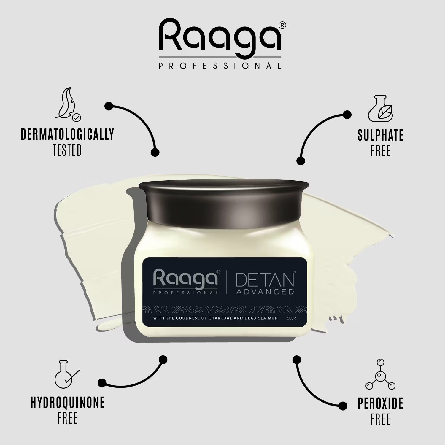 Raaga Professional Detan Advanced Cream for All type of Skin (500gm)