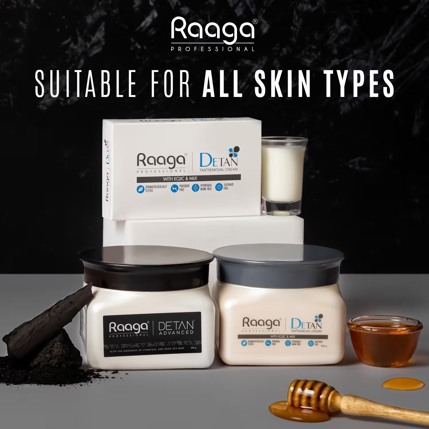 Raaga Professional Detan Advanced Cream for All type of Skin (500gm)