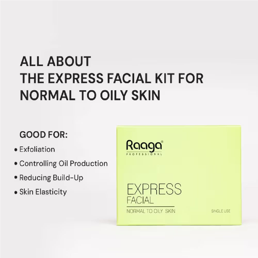 Raaga Professional Express Revitalising Facial Kit For Normal To Oily Skin - Pack Of 6 (6pcs)