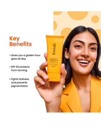Foxtale Glow Sunscreen SPF 50 PA++++ with Vitamin C & Niacinamide for a Dewy Glow | 50ml