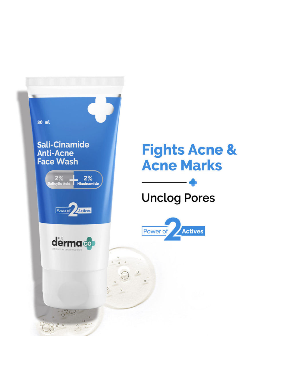 The Derma Co Sali-Cinamide Anti-Acne Face Wash with 2%
Salicylic Acid & 2% Niacinamide | 80ml