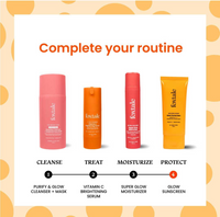 Foxtale Glow Sunscreen SPF 50 PA++++ with Vitamin C & Niacinamide for a Dewy Glow | 50ml