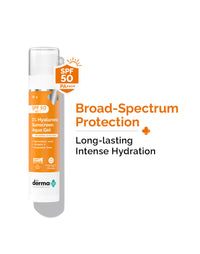 The Derma Co 1% Hyaluronic Sunscreen Spf 50 Pa+++ Aqua Gel For Normal To Oily ... - In-Vivo tested | 50g