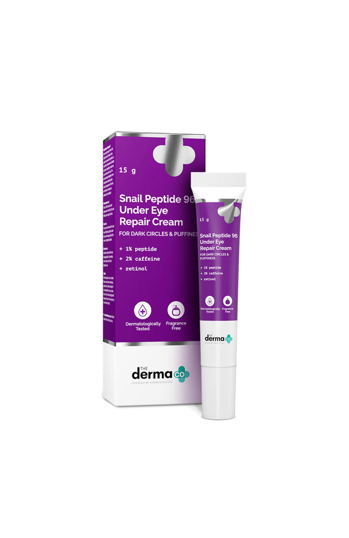 The Derma Co Snail Peptide 96 Under Eye Repair Cream with Snail Mucin & Peptide Complex | 15g