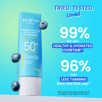 Dot & Key Blueberry Hydrate Barrier Repair Sunscreen SPF 50+ PA++++, Long-lasting Moisture (50 g)