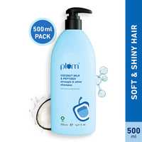 Plum Peptides Shampoo with Coconut Milk for Dry & Rough Hair 22x softer hair in 1 wash (250ml)