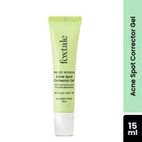 Foxtale Acne Spot Corrector Gel with Azelaic Acid + AHA + BHA for Treating Active Acne in 12 hrs (15ml)
