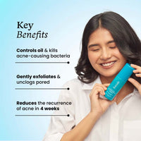 Foxtale Acne Control Cleanser with Salicylic Acid & Niacinamide, Controls Oil & Fights Acne (100 ml)