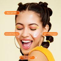 Aqualogica Glow+ Dewy Sunscreen Gel SPF 50+ PA++++, Papaya, Vit C, In-Vivo Tested, APF (50g)